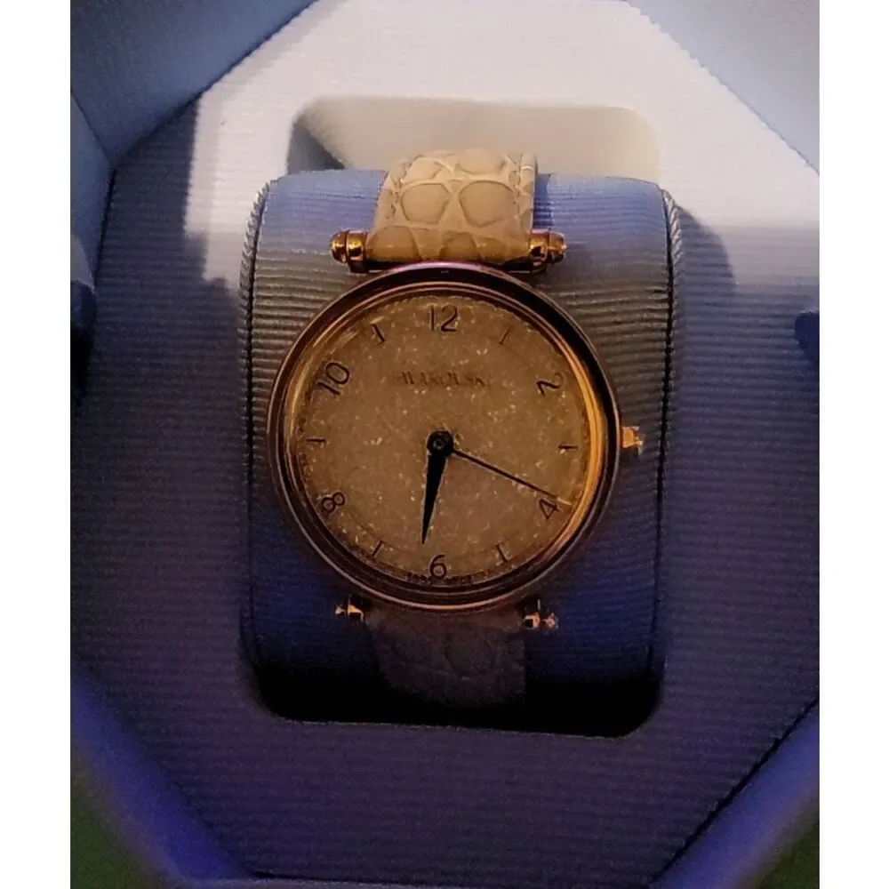 SWAROVSKI Women's Crystalline Wonder Watch~Swiss Made~Beige Strap/Rose Gold